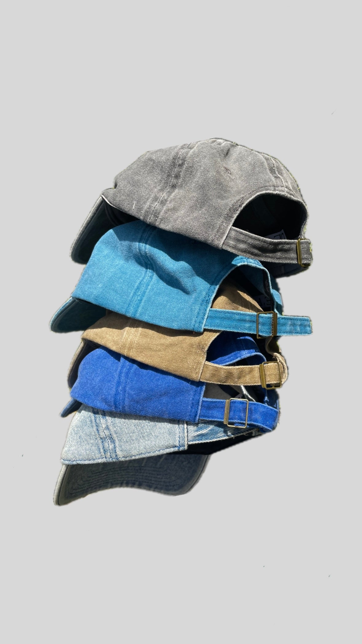 Washed denim 2024 baseball cap